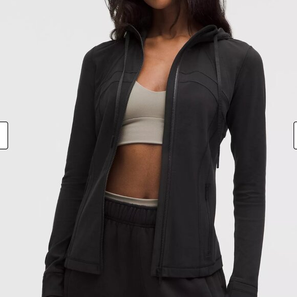 Lululemon Define Hooded Jacket Nulu Black Size 4 - Picture 1 of 3